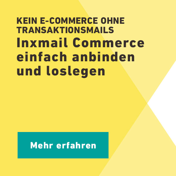 Inxmail Commerce einfach anbinden und loslegen