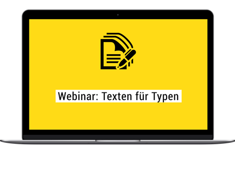 Webinar: Texten für Typen